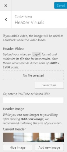 video sebagai header blog